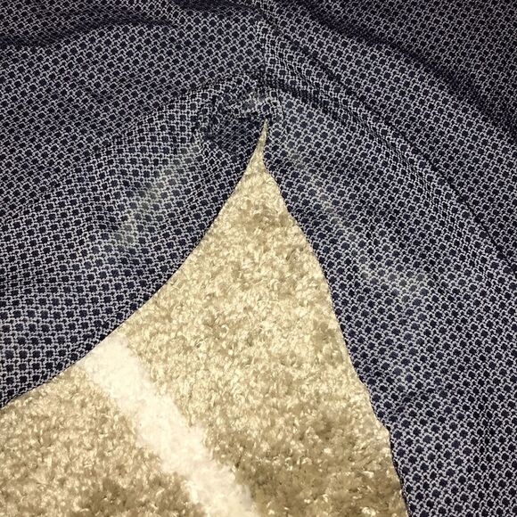 New Directions Navy Patterned Stretchy Pants - Picture 6 of 6